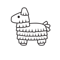 Cute Piñata Outline
