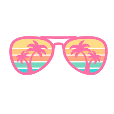 Tropical Sunglasses for Paper