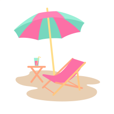 Beach Chair & Umbrella for Paper