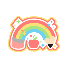 Rainbow Pencil for Cardstock