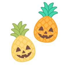 Pineapple Jack O Lantern for Paper