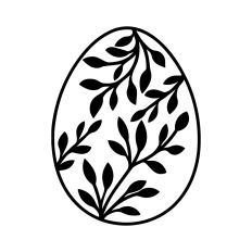 Easter egg with leaves