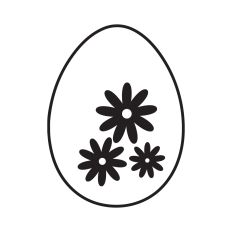 Easter egg with flowers