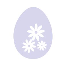 Floral Easter egg template