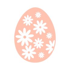 Easter egg with flowers
