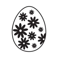 Easter egg with flowers
