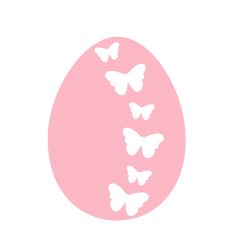 Easter egg with butterflies