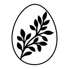 Egg with leaves