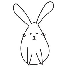 Stylized Easter bunny