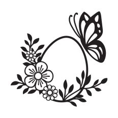 Easter Egg with flowers