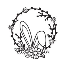Bunny ears with flowers