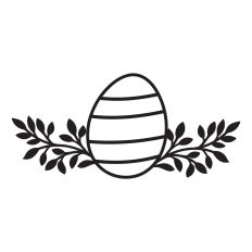 Easter egg with leaves