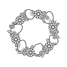 Easter floral frame
