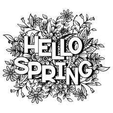 Hello Spring floral sign