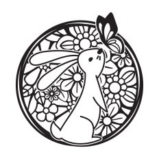 Floral Easter bunny