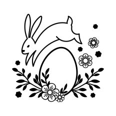 Easter egg and bunny