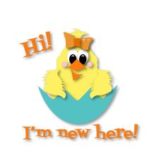 Easter, Spring, Hi! I’m New Here, – Adorable Baby Chick Cut File
