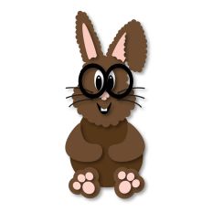Easter, Spring, Nerdy Bunny– Cute Bunny with Glasses Cut File