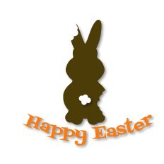 Easter, Spring, Chocolate Bunny  – Bitten Ear Bunny Cut File
