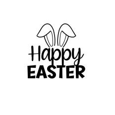 happy easter svg cut file
