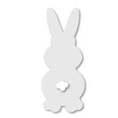 Easter Spring Bunny Silhouette with Cotton Tail Cut File