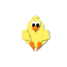 Easter, Spring, Cute Baby Boy Chick Cut File 