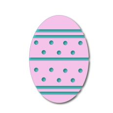 Easter,  Spring, Egg - Decorative Cut File with Dots & Stripes