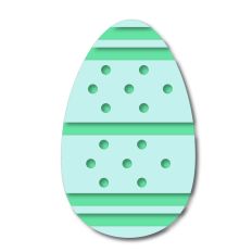 Easter, Spring, Egg  – Decorative Cut File with Dots & Stripes