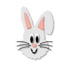 Easter, Spring, Fluffy Bunny Face Cut file