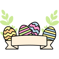 easter eggs banner