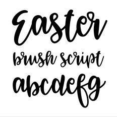 Easter brush script font