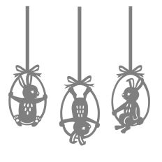 Easter bunnies on swings