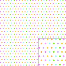 Easter Bunny Basket Multi Polka Dots Digital Pattern