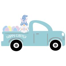 Happy Easter Bunny Gnome Vintage Truck