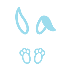 Split Monogram Easter Bunny SVG | Cute Easter SVG