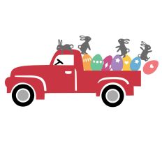 Easter bunny truck