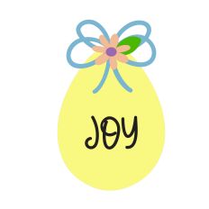 Christian Easter Egg with Ribbon/Flower for Spring DIY Crafts - Silhouette Design Studio