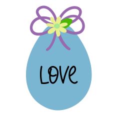 Christian Easter Egg - Love; Simple Spring DIY Design for Silhouette Studio