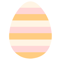 Striped Easter Egg