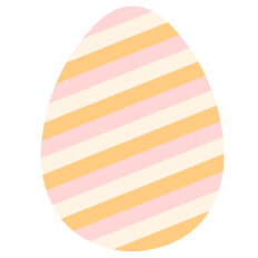 Striped Easter Egg