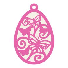 Easter egg ornament with butterflies