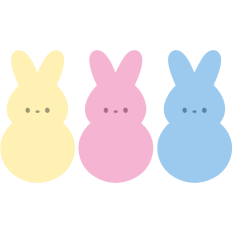 easter peep bunnies pastel