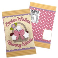 Easter Wishes Bunny Kisses Chip Bag Pink  Printable