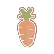 Easter Cookie Carrot Shape