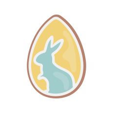 Easter Cookie Egg with Bunny