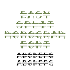 Easy Split Monogram Font, Custom Name Font, Serif Monogram Font