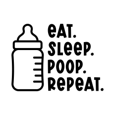 Eat Sleep Poop Repeat SVG | Funny Baby SVG