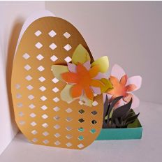 Easter Egg Card with plants