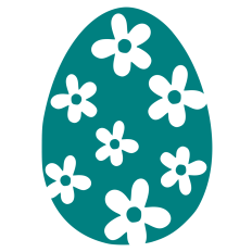 Easter Egg with Flowers