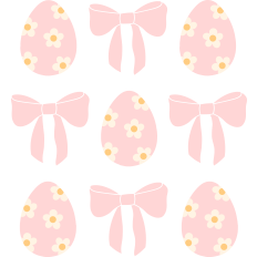 Floral Easter Eggs And Bows